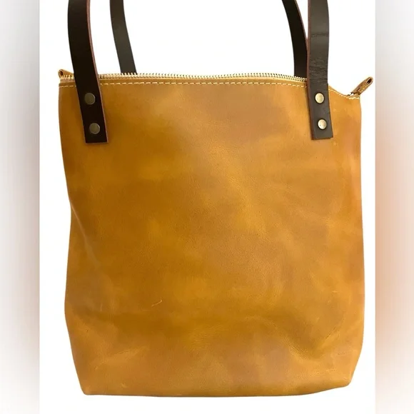 Portland Leather Goods Small Tote Bag Mango - Picture 4 of 14